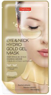 Purederm Zlatá hydrogelová maska pre očné okolie a krk