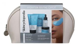 Skincyclopedia Hydratation Routine Expert Kozmetická sada Hydratačný expert s kyselinou hyalurónovou 5 ks + kozmetická taštička