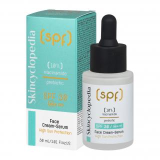 Skincyclopedia Pleťové ochranné sérum SPF 30 s niacínamidom a tea tree olejom 3 v 1, 30 ml