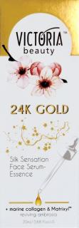 Victoria Beauty 24K Gold Silk Omlazující sérum s matrixylom, morským kolagénom a kyselinou hyaluronovou, 20 ml