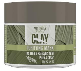 Victoria Beauty CLAY DETOX Ílová čistiaca pleťová maska s tea tree olejom a kyselinou salicylovou  85 g