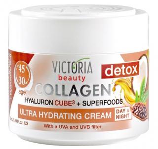 Victoria Beauty Collagen 30+ Ultra hydratačné Denný a nočný krém s kyselinou hyalurónovou a Superfood, 50 ml