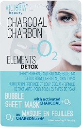 Victoria Beauty Detox okysličujúca bublinková pleťová maska s aktivným uhlím, 20 g