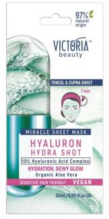 Victoria beauty Hyaluron Hydra shot Zázračná pleťová maska s  10% kyselinou hyalurónovou