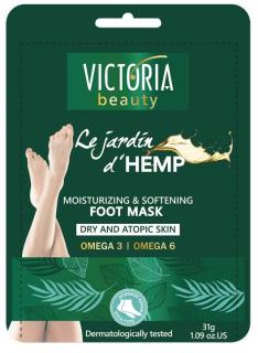 Victoria beauty Le Jardin d'HEMP Hydratačná maska na nohy v tvare ponožiek