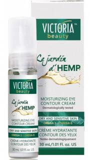 Victoria Beauty Le Jardin d'HEMP Očný hydratačný krém s výťažkom z konope, 30 ml