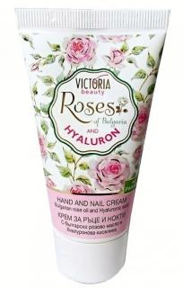 Victoria Beauty Roses and Hyaluron Krém na ruky a nechty s kyselinou hyalurónovou 50 ml