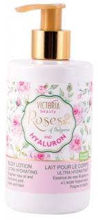 Victoria Beauty Roses and Hyaluron Telové mlieko s ružovým olejom a kyselinou hyalurónovou, 250 ml