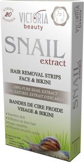 Victoria Beauty Snail Extract  Depilačné pásiky na tvár so slimačím extraktom