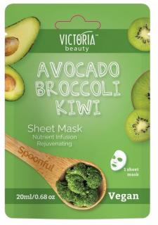 Victoria beauty Spoonful Výživná regeneračná Textilná maska s avokádovým olejom 20 ml