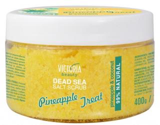 Victoria beauty Telový peeling so soľou z Mŕtveho mora s vôňou ananásu 400 g
