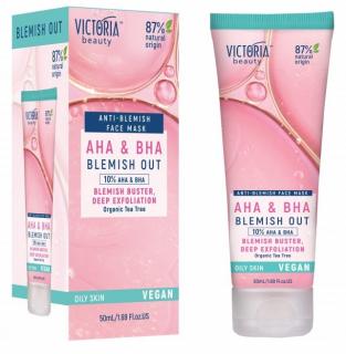 Victoria beauty Vegan Blemish Out AHA BHA Peelingová čistiaca maska 50 ml