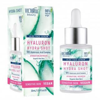 Victoria beauty Vegan Hyaluron hydra shot Hydratačné sérum s Aloe Vera a kyselinou hyalurónovou 30 mL