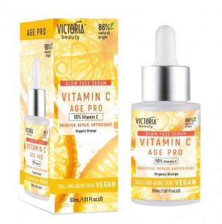 Victoria beauty Vegan Vitamín C AGE PRO Rozjasňujúce pleťové sérum s 10% vitamínom C 30 mL
