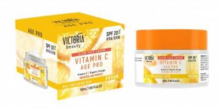 Victoria beauty Vegan Vitamín C AGE PRO Rozjasňujúci krém pre mdlú a starnúcu pokožku SPF20 50 ml