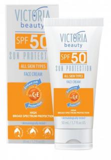 Victoria beauty Vysoko ochranný pleťový krém SPF50 s vitamínom E 50 ml