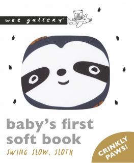 Wee Gallery Friendly Faces Soft Book Swing Slow, Sloth - látková kniha
