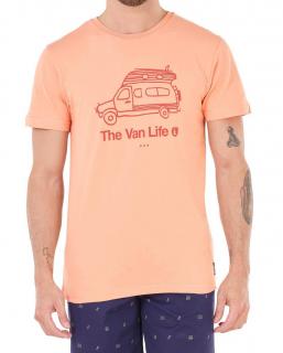 Pánske tričko Picture broskyňové Van Life S/S Veľkosť: XL