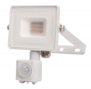 Biely LED reflektor 10W s pohybovým snímačom Premium Denná biela