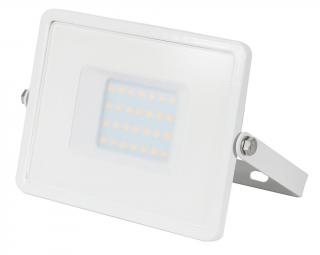 Biely LED reflektor 30W Premium Studená biela
