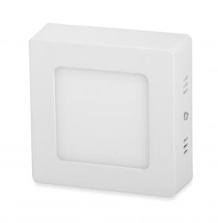 Biely prisadený LED panel hranatý 115x115mm 6W Denná biela