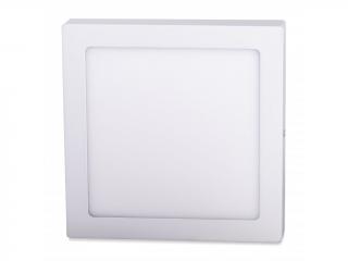 Biely prisadený LED panel hranatý 220 x 220mm 18W Economy Studená biela