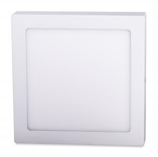 Biely prisadený LED panel hranatý 220 x 220mm 18W Studená biela