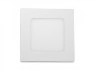 Biely vstavaný LED panel hranatý 120 x 120mm 6W Economy Denná biela