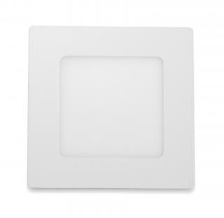 Biely vstavaný LED panel hranatý 120 x 120mm 6W Studená biela