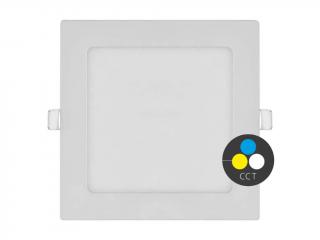 Biely vstavaný LED panel hranatý 174 x 174mm 12W 24V CCT