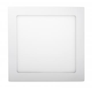 Biely vstavaný LED panel hranatý 225 x 225mm 18W stmievateľný Denná biela