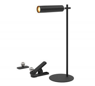 Čierna LED stolná nabíjacia magnetická lampa 3v1 3W - BEZ OBALU