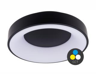 Čierne LED stropné svietidlo guľaté 380mm 32W CCT