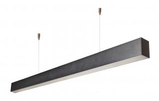Čierne lineárne prisadené / závesné LED svietidlo 120cm 40W 120lm/W Premium