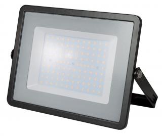 Čierny LED reflektor 100W Premium Denná biela