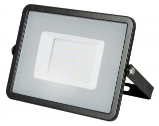 Čierny LED reflektor 50W Premium Studená biela