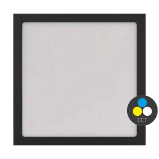 Čierny prisadený LED panel s tenkým rámčekom hranatý 170 x 170mm 12,5W CCT Premium