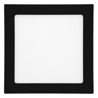 Čierny vstavaný LED panel hranatý 120 x 120mm 6W Denná biela