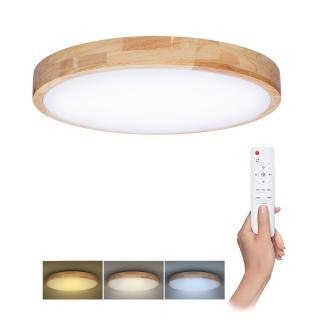 Drevené LED stropné svietidlo okrúhle 505mm 32/60W CCT s DO