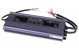 LED zdroj (trafo) 24V 500W IP67 SLIM