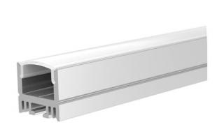Nástenný profil pre LED pásiky N1 Profil + Nacvakávacie opálový kryt 1m