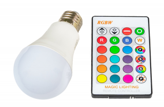 RGB LED žiarovka 5W E27 RGB + studená bielá