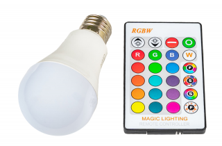 RGB LED žiarovka 5W E27 RGB + teplá bielá