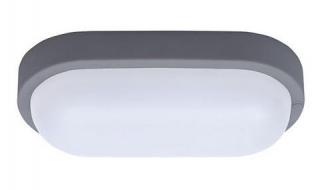 Šedé LED stropné/nástenné oválne svietidlo 13W I54