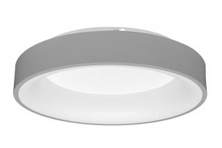 Šedé LED stropné/nástenné svietidlo okrúhle 40W