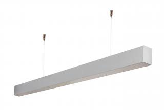Šedé lineárne prisadené / závesné LED svietidlo 120cm 40W 120lm/W Premium