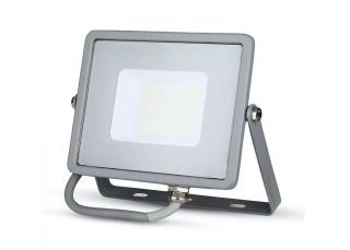 Šedý LED reflektor 30W Premium Denná biela