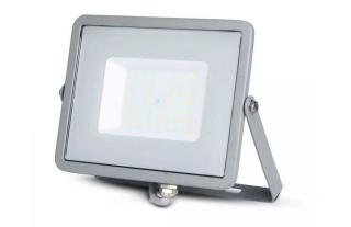 Šedý LED reflektor 50W Premium Denná biela