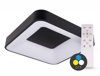 SMART TUYA Čierne LED stropné svietidlo hranaté 600x600mm 60W CCT s DO
