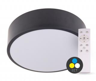 SMART TUYA Čierne LED stropné svietidlo okrúhle 500mm 48W CCT s DO